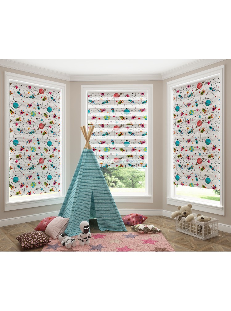 ZEBRA PERDE UZAY GEMİSİ MODELİ